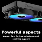 Fractal Lumen S24 RGB V2  ARGB Liquid Cooler With Six Addressable LEDs, Copper Cold Plate, Dual Aspect 12 RGB PWM Fans, Dark Stealth Mode, 400mm Tubes, And Wide Intel/AMD Socket Support | BLACK ~ FD-W-L1-S2412 - Image 3