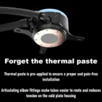 Fractal Lumen S24 RGB V2  ARGB Liquid Cooler With Six Addressable LEDs, Copper Cold Plate, Dual Aspect 12 RGB PWM Fans, Dark Stealth Mode, 400mm Tubes, And Wide Intel/AMD Socket Support | BLACK ~ FD-W-L1-S2412 - Image 6