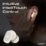 Promate Lush-Pro IntelliTouch True Wireless Earbuds With Bluetooth 5.4, Dual Mic Clarity, 36H Battery Life, IPX4 Water Resistance, 10mm Drivers & Ergonomic Fit | IVORY WHITE - Image 4