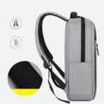 Business Slim Formal Laptop Backpack for up to 15.6 Inch - Durable Oxford Textile - USB Charging Port - Organized Compartments - Waterproof - Heavily Padded for Sensitive Electronics Impact Protection - GREY - Image 29