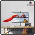 4 MONITOR ARM FULLY ADJUSTABLE DESK MOUNT STAND FOR 4 SCREEN UP TO 17”-30" - Image 5