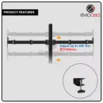 4 MONITOR ARM FULLY ADJUSTABLE DESK MOUNT STAND FOR 4 SCREEN UP TO 17”-30" - Image 8