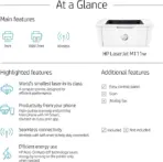 HP LaserJet M111w Black & White Multifunction Printer, Wireless & Mobile Printing, 600 x 600 dpi Resolution, Print speed up to 20 ppm, 8000-page Monthly Duty Cycle ,USB / Wireless Connectivity | 7MD68A White  - Image 6