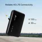 TP-Link M7005 4G LTE Mobile Wi-Fi Router With Wi-Fi 6 2.4GHz Up To 287Mbps | 150Mbps Download 50Mbps Upload | 2400mAh Battery | Side SIM Access | Connect 10 Devices