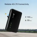TP-Link M7005 4G LTE Mobile Wi-Fi Router With Wi-Fi 6 2.4GHz Up To 287Mbps | 150Mbps Download 50Mbps Upload | 2400mAh Battery | Side SIM Access | Connect 10 Devices