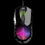 GX Scorpion M715 RGB Gaming Mouse - Colorful Breathing 3D RGB - USB Wired 1.8 m Braided Cable - 6 Programmable Buttons - Instant DPI Switching 800, 1600, 2400, 3200, 4800, 7200 | Black - Image 4