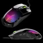 GX Scorpion M715 RGB Gaming Mouse - Colorful Breathing 3D RGB - USB Wired 1.8 m Braided Cable - 6 Programmable Buttons - Instant DPI Switching 800, 1600, 2400, 3200, 4800, 7200 | Black - Image 2