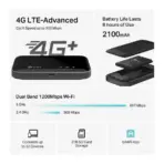 TP-Link M7400 300Mbps LTE-Advanced Cat6 Mobile Wi-Fi Router With Dual-Band 2.4GHz/5GHz Up To 867Mbps | Connect 32 Devices | 2100mAh Battery | 1.44" Display | MicroSD Up To 2TB - Image 5