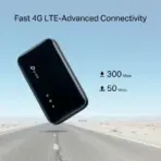 TP-Link M7400 300Mbps LTE-Advanced Cat6 Mobile Wi-Fi Router With Dual-Band 2.4GHz/5GHz Up To 867Mbps | Connect 32 Devices | 2100mAh Battery | 1.44" Display | MicroSD Up To 2TB