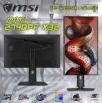 MSI MAG 274QPF X32 27-Inch WQHD 320Hz Rapid IPS Gaming Monitor – 0.5ms GTG, HDMI 2.1 (WQHD@320Hz), DisplayPort 1.4a, VESA DisplayHDR 400, 97% DCI-P3, Adaptive-Sync, Height Adjustable Stand | BLACK