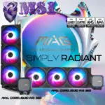 MSI MAG CORELIQUID A13 360 ARGB Liquid Cooler With 3x120mm CycloBlade Fans, High-Flow Pump, EZ Connect, EPDM Tubes, Copper Base, LGA1700/AM5 Support | BLACK