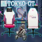 APEX SEAT TOKYO-GT Gaming Chair : Pro Racing Throne With Leather+Velvet+Suede Shell , 4D Armrest ,  Frog Mechanism & Class-4 Gas Lift , 90–141° Recline, 160 Kgs Max , Lumbar Pillow and Magnetic Headrest Included | WHITE & MAGENTA VARIANTS ~ AP-2108R