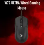 BLOODY W72 ULTRA Wired Gaming Mouse – Alpha 20K Sensor, 62g Lightweight, 4M Memory, 2000Hz, RapidSnap Rebound, LOD Switch, FPS-Ready – Black
