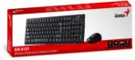 Genius KM-8101 2.4GHz Wireless Multimedia Keyboard and Mouse Combo With Dongle -  12× Multimedia FN Keys - Battery Powered - English & Arabic - Compatible Windows Mac OS - Black  - Image 2