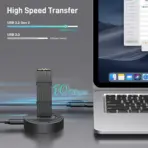 USB 3.2 Gen 2 Type-C SSD Aluminum Enclosure Dock For M.2 NVMe/SATA SSDs – 10Gbps, Tool-Free, Aluminum Casing, 2230/2242/2260/2280mm Support, UASP Fast Transfer, Plug & Play | GREY D21-SN - Image 3