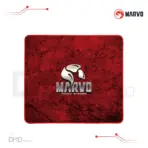 Marvo G39 Red Mousepad – Medium Size 450x400mm, Anti-Fray Edges, Water-Resistant, Non-Slip Base, Fiber-Braided Surface