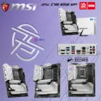 MSI MPG Z790 EDGE WIFI DDR5 ATX Motherboard With PCIe 5.0 Slot, Support Intel® Core™ 14th/ 13th/ 12th Gen , DDR5 7200+ MHz, Wi-Fi 6E, 5x M.2 Gen 4, 2.5G LAN, USB 20Gbps Type-C | WHITE SILVER ACCENTS |  1 Year Warranty - Image 9