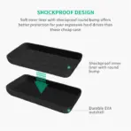 UGREEN Hard Disk Storage Bag Large Size With Double-Layer Shockproof Design, EVA Outer Shell, Soft Inner Liner, Multiple Slots For Hard Drives, SD Cards, Cables - Image 3