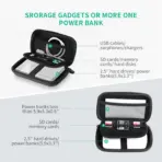 UGREEN Hard Disk Storage Bag Large Size With Double-Layer Shockproof Design, EVA Outer Shell, Soft Inner Liner, Multiple Slots For Hard Drives, SD Cards, Cables - Image 5