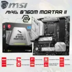 MSI MAG B760M MORTAR II mATX DDR5 Motherboard Intel® LGA 1700, 4x Memory Modules DDR5-7800+ MHz up to 256GB Maximum Capacity , PCIe 5.0, M.2, 2.5Gbps LAN, USB 3.2 Gen2, Wi-Fi 6E , Support Intel® Core 14th/ 13th/ 12th Gen  | 1 YEAR WARRANTY