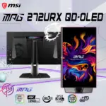 MSI MPG 272URX QD-OLED 27" UHD Gaming Monitor With 240Hz Refresh, 0.03ms Response, DisplayPort 2.1a, HDMI 2.1, OLED Care 2.0, HDR True Black 400, G-Sync Compatible , Adjustable Stand (Tilt, Swivel, Pivot, Height)  ~ 6 MONTHS WARRANTY