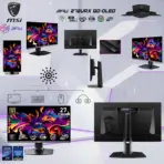 MSI MPG 272URX QD-OLED 27" UHD Gaming Monitor With 240Hz Refresh, 0.03ms Response, DisplayPort 2.1a, HDMI 2.1, OLED Care 2.0, HDR True Black 400, G-Sync Compatible , Adjustable Stand (Tilt, Swivel, Pivot, Height)  ~ 6 MONTHS WARRANTY - Image 10