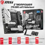 MSI Z790MPOWER DDR5 mATX Motherboard - LGA1700 For Intel 14th/13th/12th Gen - PCIe 5.0 - Wi-Fi 6E - 2.5G LAN - DDR5 8000MHz OC - M.2 Shield Frozr - OC Engine -Audio Boost  | 1 YEAR WARRANTY