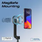 MagSafe Compatible Extendable Monopad and Tripod Stand With Remote Control | 2-in-1 Tripod & Selfie Stick | 10m Wireless Range | 360° Rotatable Design | Adjustable Angles - Image 2