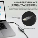 Promate USB-C to HDMI Adapter | 4K UHD @30Hz, 1080p@60Hz | Plug-and-Play HDMI Converter for Mac, Windows, Android & iPad Pro | Compact 4K Video Adapter – Black - Image 4