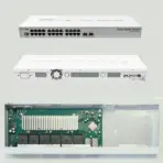 MikroTic CRS326-24G-2S+RM 24-Port Gigabit Switch with 2 SFP+ Ports, Dual Boot (RouterOS/SwOS), ARM CPU, 512MB RAM, Passive Cooling, VLAN & MAC Filtering, 10-30V Power Input, CE Certified, 24W Max Power Consumption - Image 2