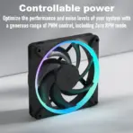 Fractal Momentum 12 ARGB 3-Pack High-Performance 120mm Fans With ARGB Gen 2 Lighting, LCP Blades, FDB Bearing, PWM Control, Zero RPM Mode, High Airflow And Low Noise ~ Black FD-F-MR1-1203  - Image 4
