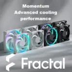 Fractal Momentum 12 ARGB 3-Pack High-Performance 120mm Fans With ARGB Gen 2 Lighting, LCP Blades, FDB Bearing, PWM Control, Zero RPM Mode, High Airflow And Low Noise ~ Black FD-F-MR1-1203  - Image 2