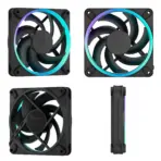 Fractal Momentum 12 ARGB 3-Pack High-Performance 120mm Fans With ARGB Gen 2 Lighting, LCP Blades, FDB Bearing, PWM Control, Zero RPM Mode, High Airflow And Low Noise ~ Black FD-F-MR1-1203  - Image 9