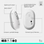 Logitech POP Bluetooth Wireless Mouse with Emoji Customizable Button - SilentTouch Clicks- Connect up to 3 devices - 10 meters Wireless Range -  SmartWheel Scrolling -  Compatible with Windows®, macOS, ChromeOS™,  iPadOS, Microsoft Surface | Off-white - Image 10