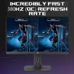 ASUS ROG Strix XG259QNS 24.5-inch  FHD 380Hz OC Fast IPS Gaming Monitor – 0.3ms, HDR400, ELMB Sync, FreeSync Premium, Gaming A.I. , DP 1.4, HDMI 2.0, USB Hub, Adjustable Stand | BLACK - Image 6
