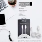 NCTS USB to Lightning Cable (Made for iPhone) - 3m: Extended Length for Convenience, Fast Charging, Data Transfer, Durable and Tangle-Free, Certified for Apple Devices.