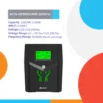NCTS QSTROM PRO 2000VA/1200W Line Interactive UPS with AVR, Simulated Sinewave Output, Fast Recharge, Full Protection, LCD Display, 12V 9A x2 Batteries , Off-Mode Charging & Generator Compatibility for Personal Computers - Image 2