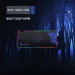 NCTS SIRUS LARGE RGB GAMING MOUSE PAD ;Size: 800x300x4mm ; Ultra-smooth Lycra Cover ; Waterproof Coating ; Non-slip Rubber Base ; Ultra-thick Padding | BLUE BLACK