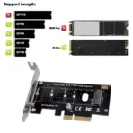 NVMe PCIe Adapter, M Key M.2 NVME SSD to PCI-e 3.0 x4 Host Controller Expansion Card with Low Profile Bracket, PCIe NVME Adapter for PC Desktop Support 2230 2242 2260 2280 | SPB043