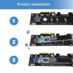 NVMe PCIe Adapter, M Key M.2 NVME SSD to PCI-e 3.0 x4 Host Controller Expansion Card with Low Profile Bracket, PCIe NVME Adapter for PC Desktop Support 2230 2242 2260 2280 | SPB043 - Image 2