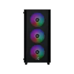 XIGMATEK NYX Air II Micro-ATX Case With 4 Z20F Fans, Mesh Front, Left Tempered Glass, 8 Fan Slots, 240mm Radiator Support, USB 3.0, GPU Up To 350mm, PSU 165mm | BLACK - Image 11