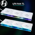 Lian Li UNI FAN TL 120 White Triple Pack With Controller, 90.1 CFM, 2600RPM, 28mm Frame, Dual-Zone RGB, Infinity Mirror, LCP Blades, Daisy-Chain, FDB Bearing, L-Connect 3 - Image 2
