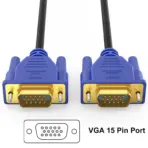 VGA Cable 15 Meters , Gold-Plated Shielded VGA Male to Male Monitor Computer Cable Adapter Cord 15 Pin HD15 1080P@60Hz Full HD High Resolution for TV Computer Projector-Blue-Upgraded - Image 2