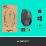 Logitech Marathon Mouse M705 Wireless Optical Mouse With 36Mo Battery, Hyper-Fast Scroll, 2.4GHz Unifying USB Receiver, 5 Customizable Buttons, Ergonomic Design, for Windows - macOS - Chromebook | Black - Image 8