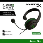 HyperX CloudX Chat Black Headset For Xbox With 40mm Drivers, Noise-Cancelling Mic, In-Line Audio Controls, Reversible Lightweight Design