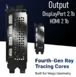 PNY GeForce RTX 5060 OC 8GB GDDR7  Dual Fan Graphics Card - NVIDIA Blackwell Architecture, DLSS 4, PCIe 5.0, 3840 CUDA® Cores , 2535MHz Boost Clock , And Compact Dual-Slot Design | STEALTH BLACK ~ VCG50608DFXPB1-O - Image 4