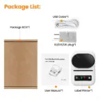  Portable PT-260 Label Thermal Printer Bluetooth ,  Mobile Phone Compatibility  For Labeling Tag Name Price All-In-One Label Maker - BLACK - Image 3