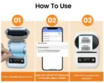  Portable PT-260 Label Thermal Printer Bluetooth ,  Mobile Phone Compatibility  For Labeling Tag Name Price All-In-One Label Maker - BLACK - Image 4