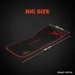 MEETION P100 XL Large Gaming Keyboard Mouse Pad Black, Optimized for Optical & Laser Mice, Precision Accuracy, Fat Rubber & Anti-slip Base, Awesome Design, Unique Shape, 790*345*5mm Huge Size - Image 5