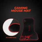 MEETION P100 XL Large Gaming Keyboard Mouse Pad Black, Optimized for Optical & Laser Mice, Precision Accuracy, Fat Rubber & Anti-slip Base, Awesome Design, Unique Shape, 790*345*5mm Huge Size - Image 6